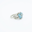 Stunning Blue Topaz Cocktail Ring in 925 Silver