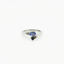 Tanzanite Ring with an Overlapping Band in 925 Silver