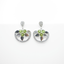 Floral Peridot Earrings in 925 Silver