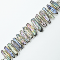 Abstract Moonstone Bracelet in 925 Silver