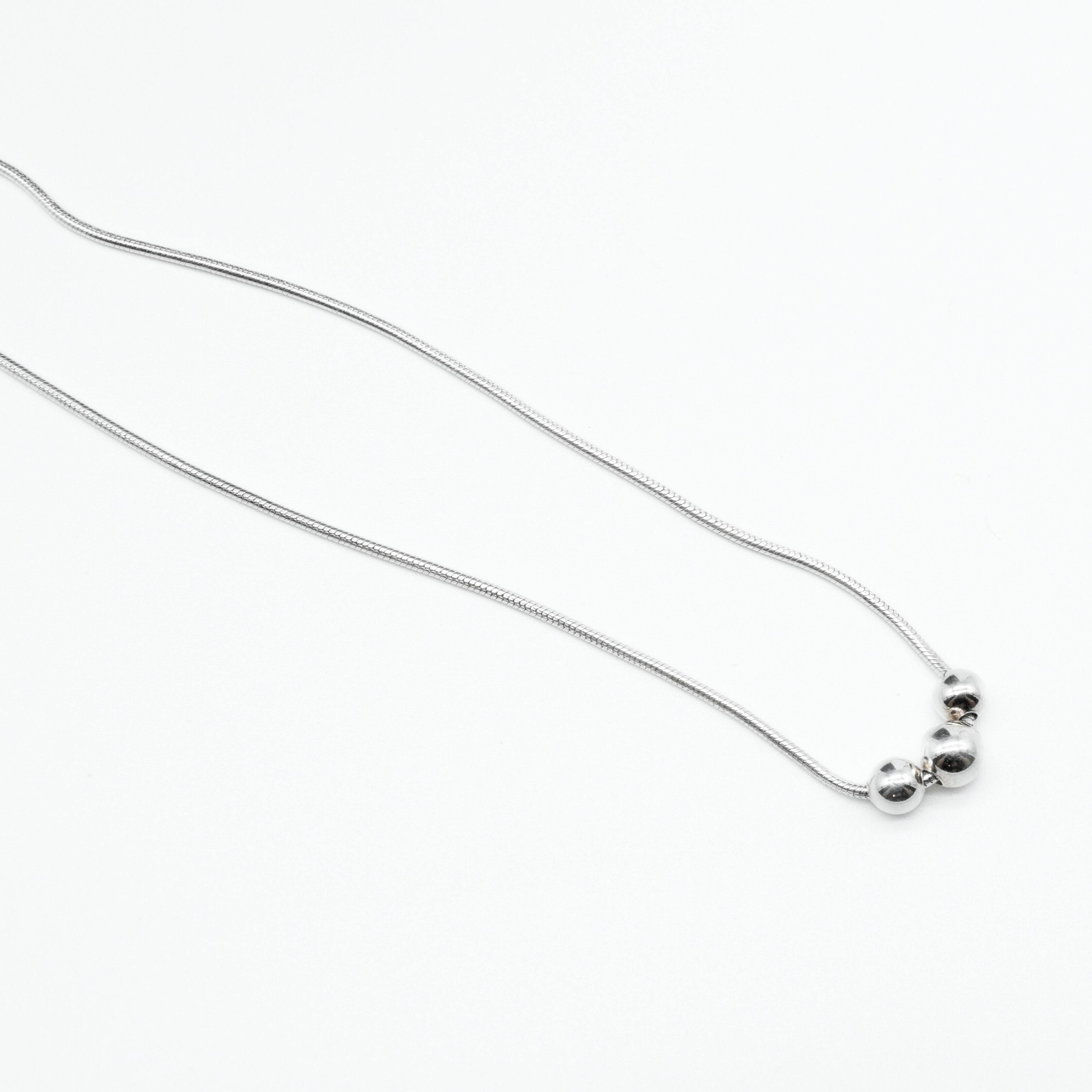 Three Bead Chain in 925 Silver Secondary image