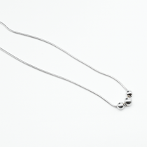 Three Bead Chain in 925 Silver