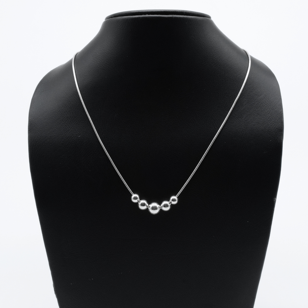 Five Bead Chain in 925 Silver