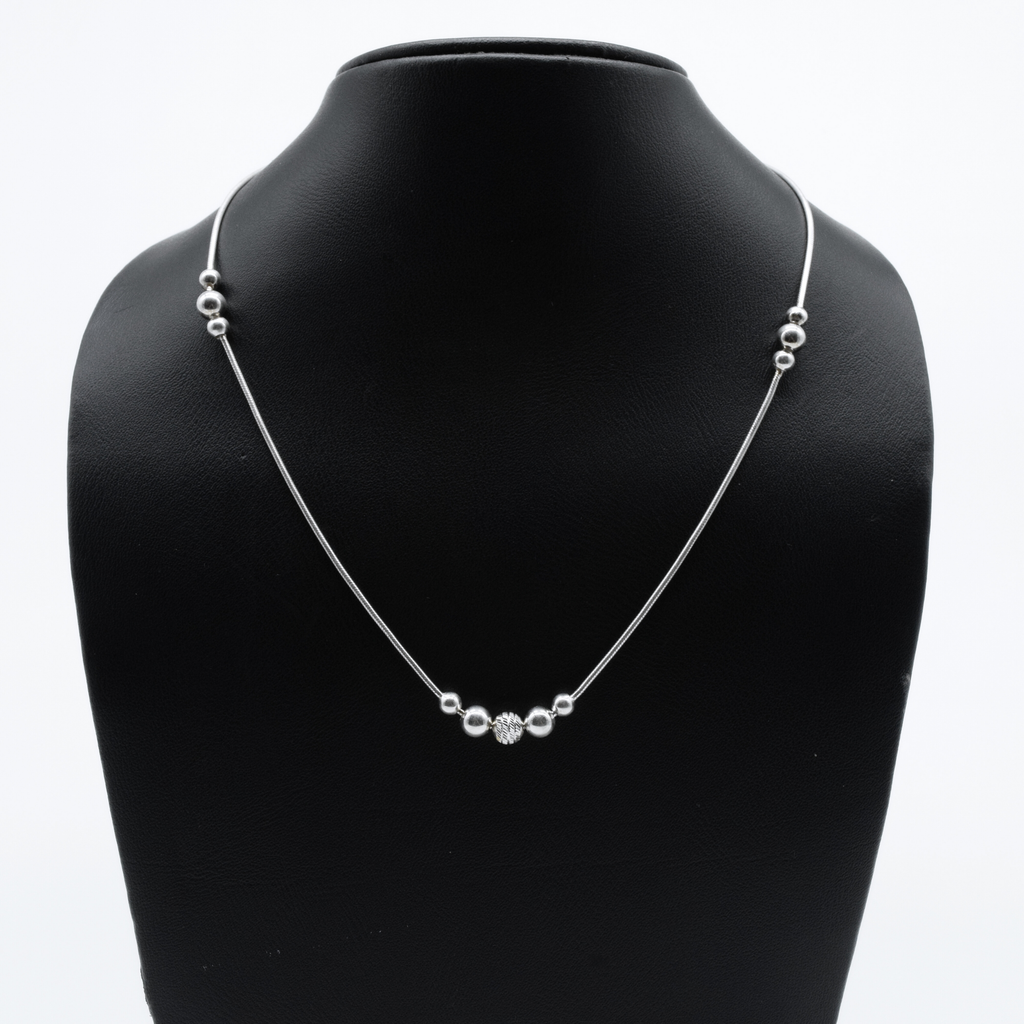 Multi-Bead Chain in 925 Silver