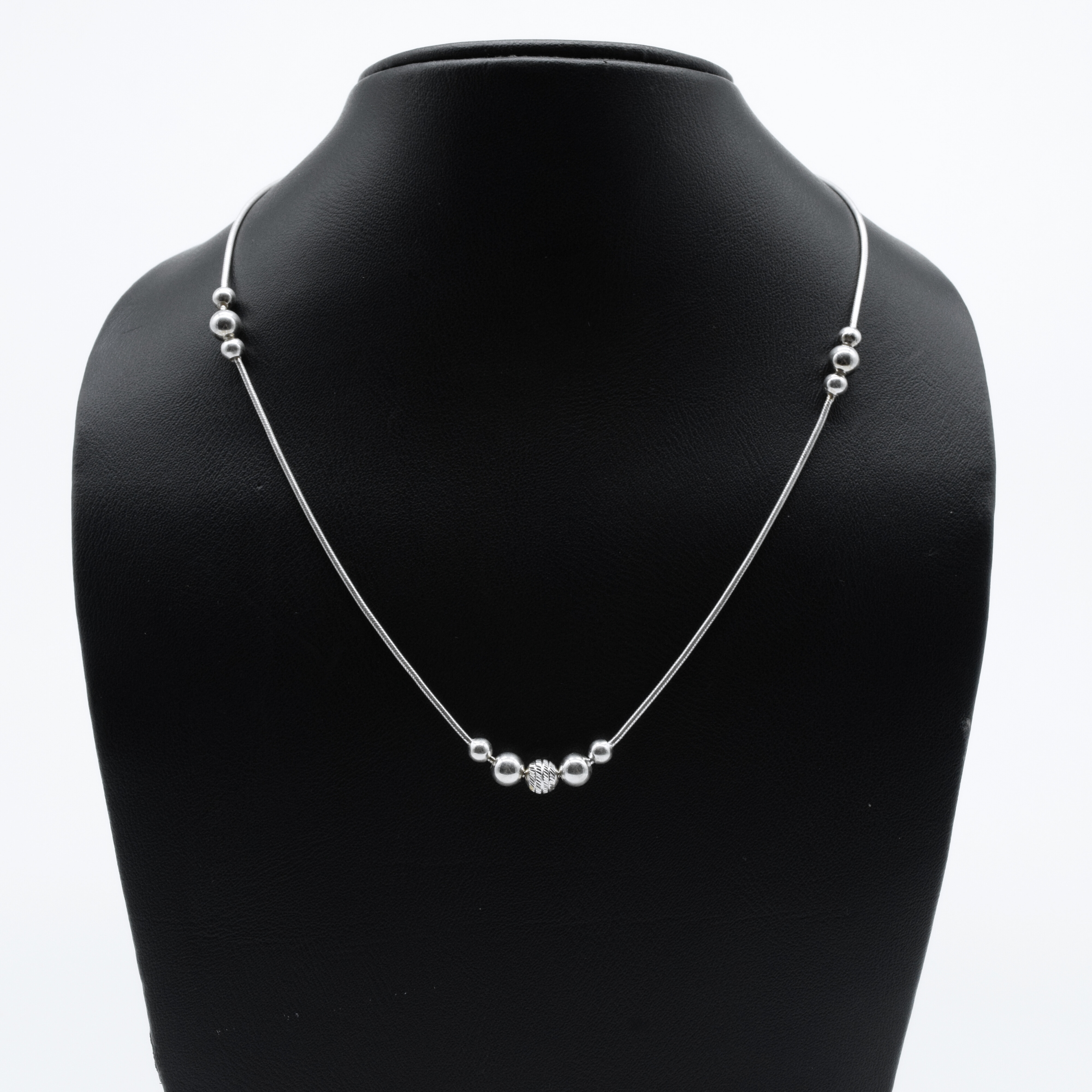 Multi-Bead Chain in 925 Silver