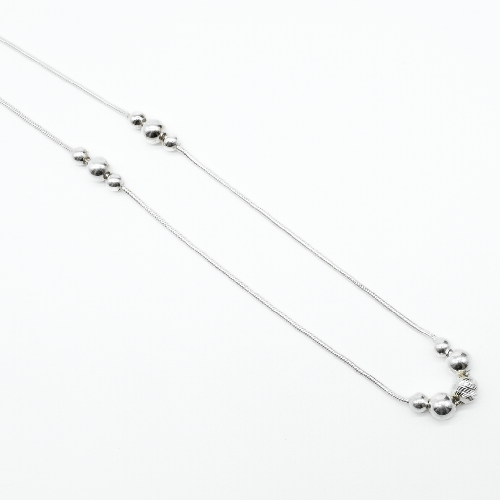 Multi-Bead Chain in 925 Silver