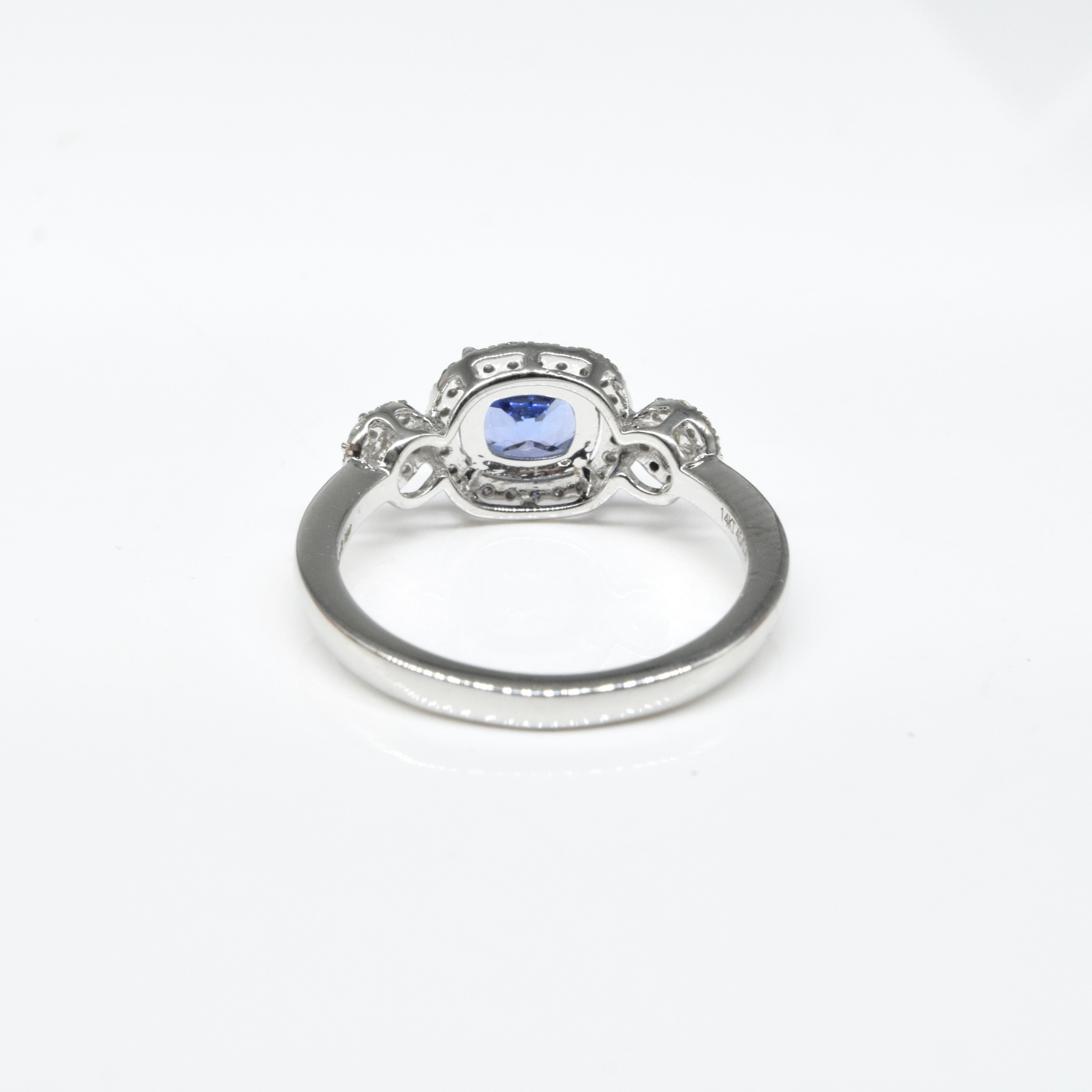 Tourmaline & Diamond Ring in 14K White Gold Secondary image
