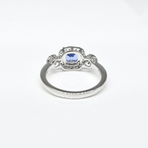 Tourmaline & Diamond Ring in 14K White Gold
