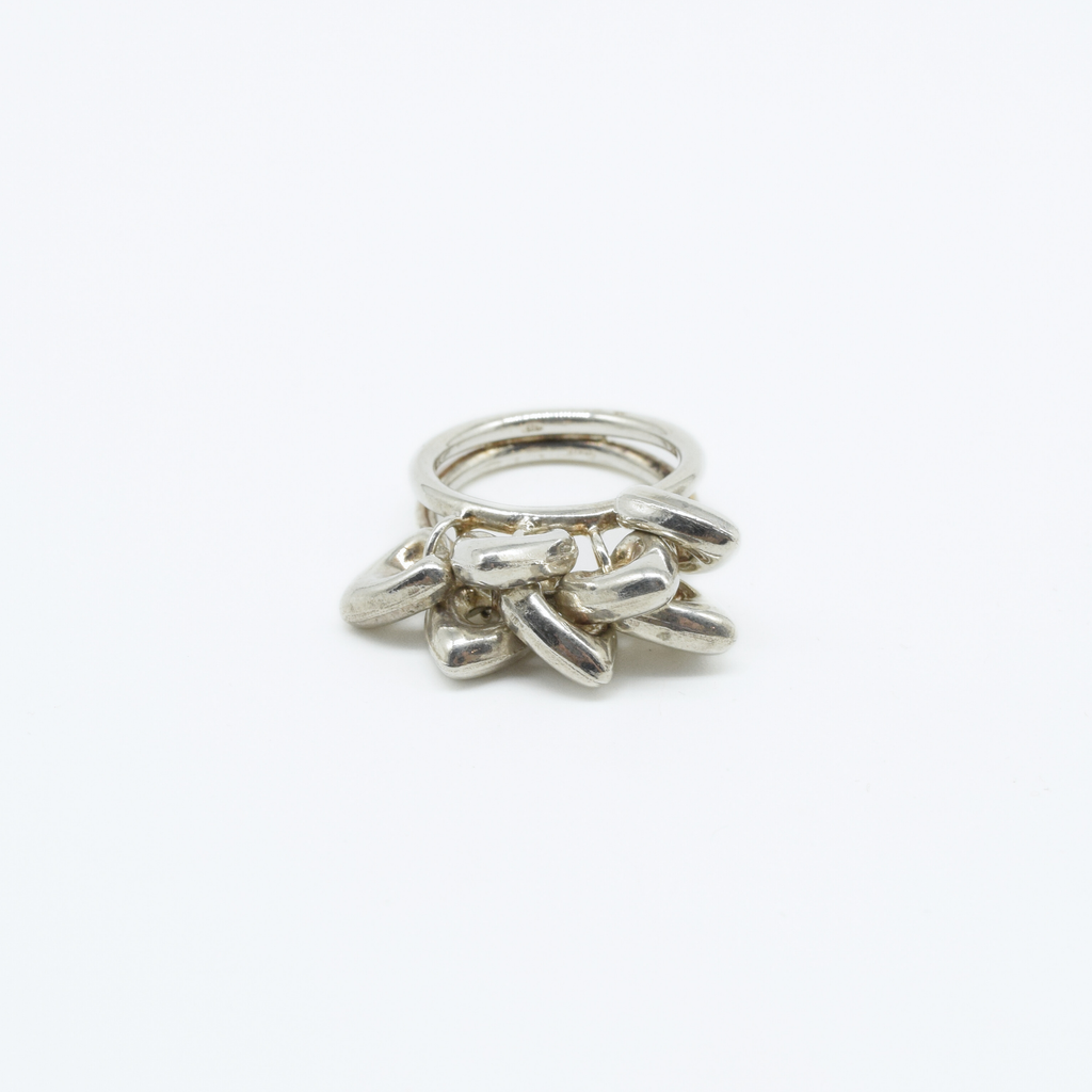 Heart Jhilmil Ring in 925 Silver