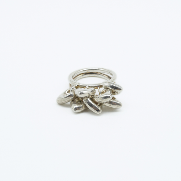 Heart Jhilmil Ring in 925 Silver