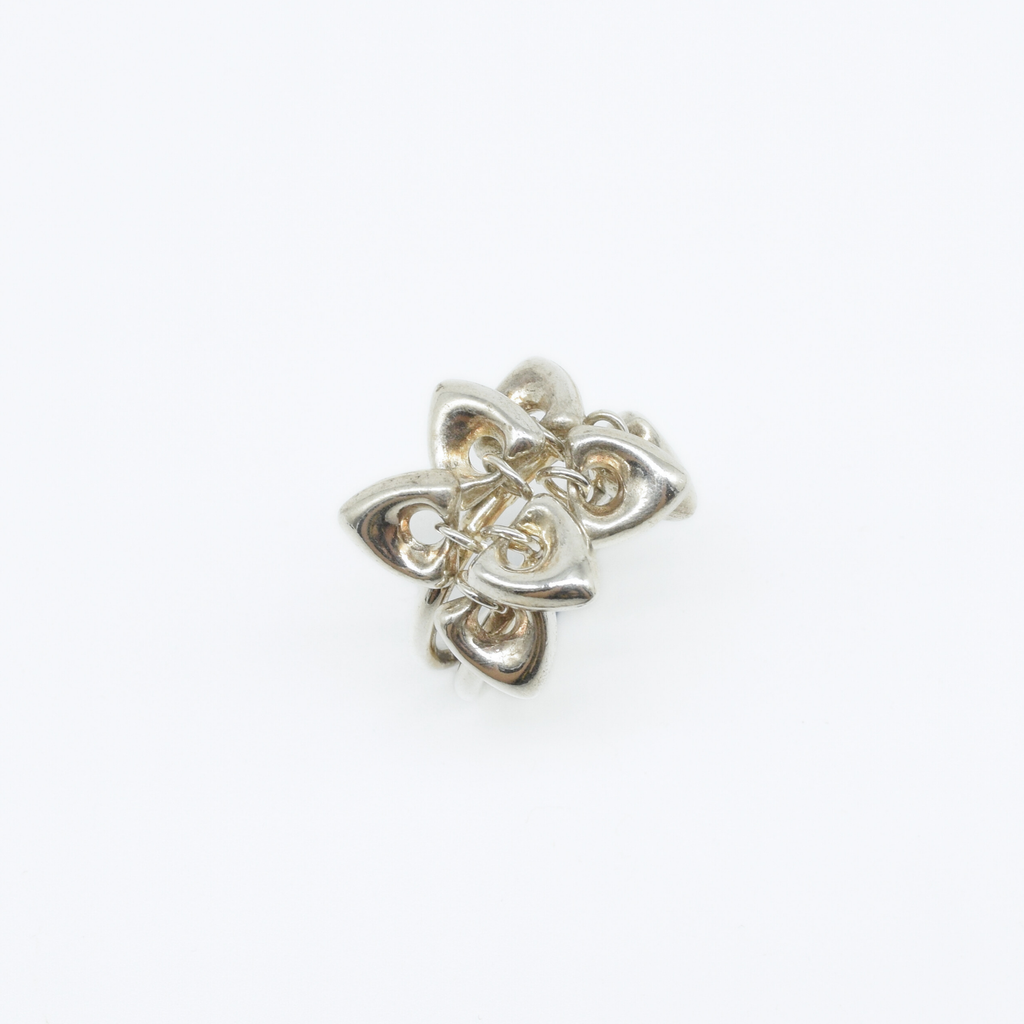 Heart Jhilmil Ring in 925 Silver