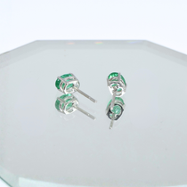 Emerald Earrings in 18K White Gold