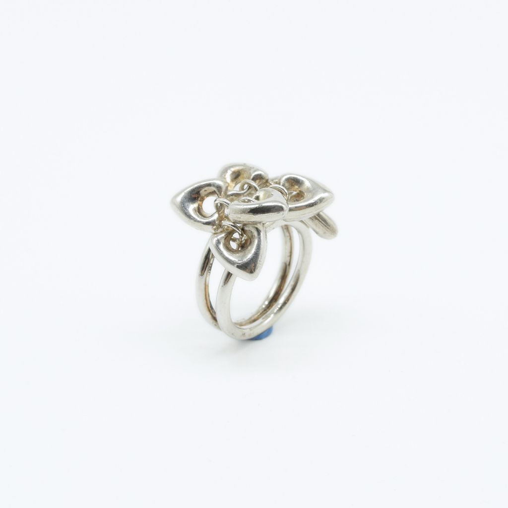 Heart Jhilmil Ring in 925 Silver
