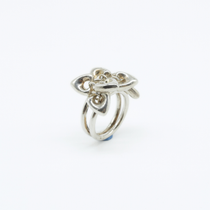 Heart Jhilmil Ring in 925 Silver