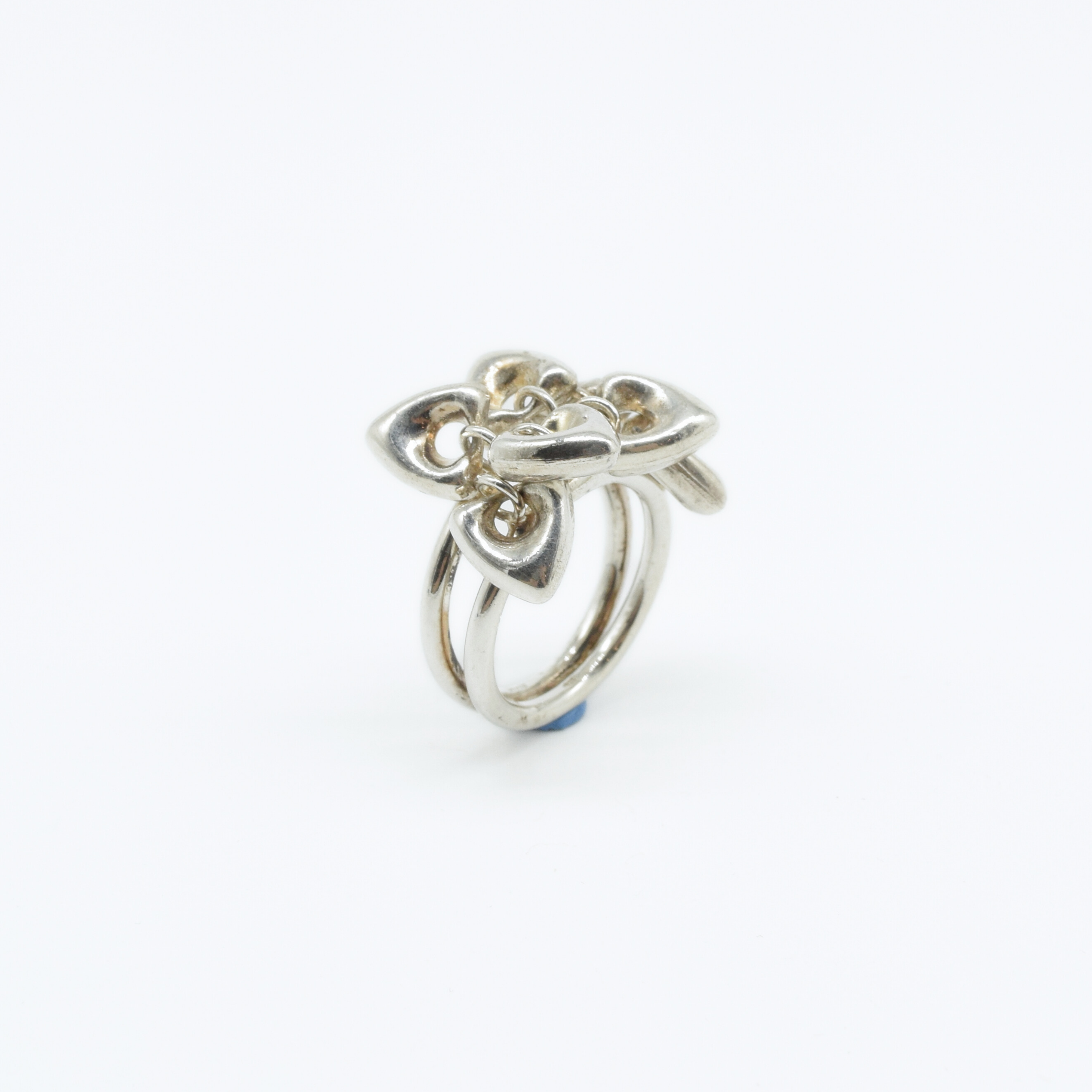 Heart Jhilmil Ring in 925 Silver