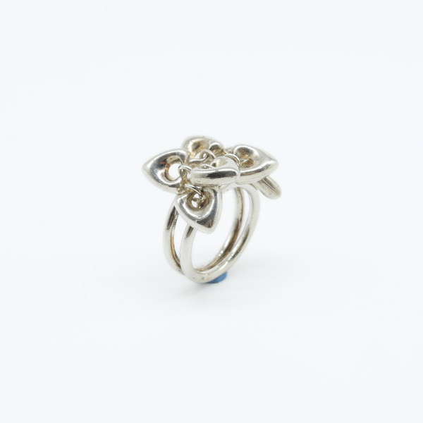 Heart Jhilmil Ring in 925 Silver