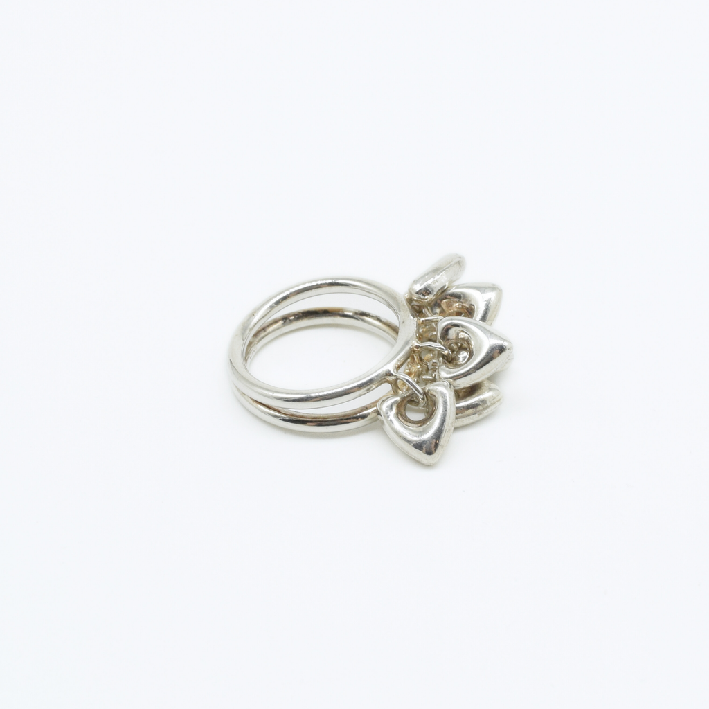 Heart Jhilmil Ring in 925 Silver