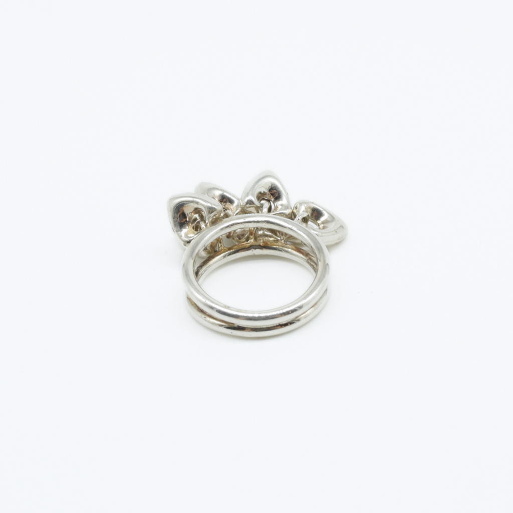 Heart Jhilmil Ring in 925 Silver