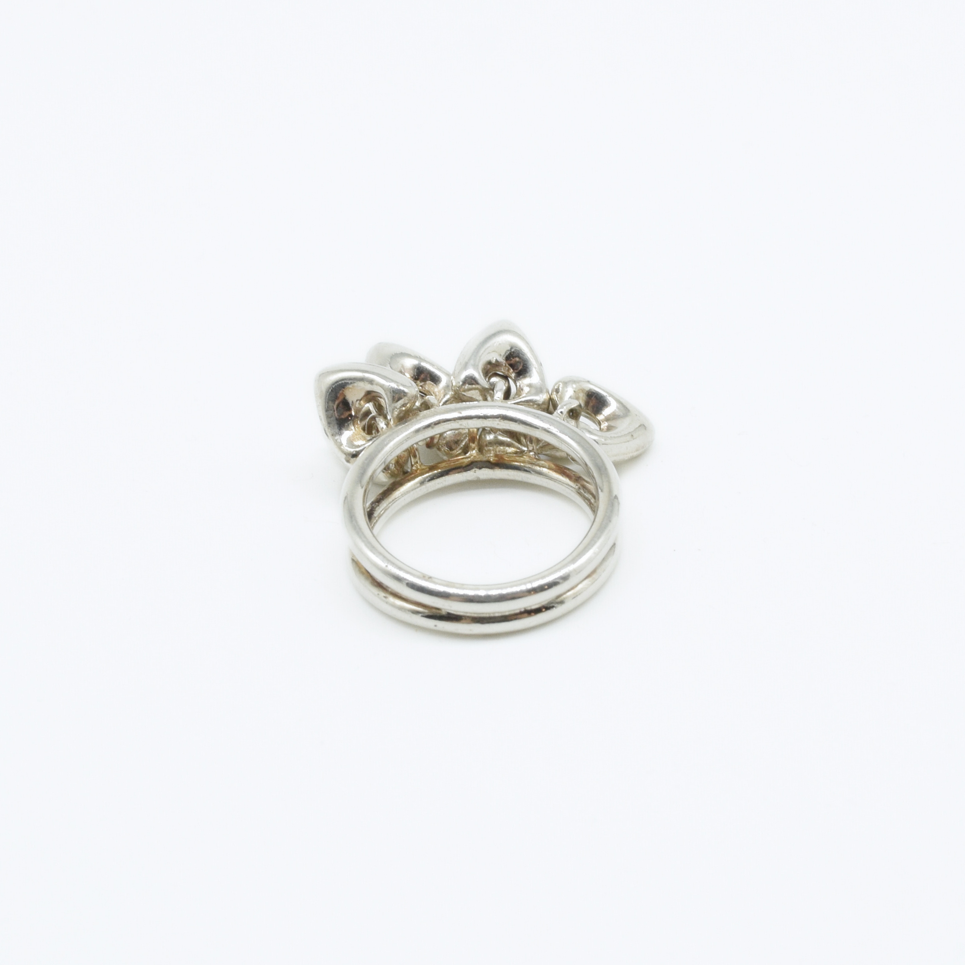 Heart Jhilmil Ring in 925 Silver