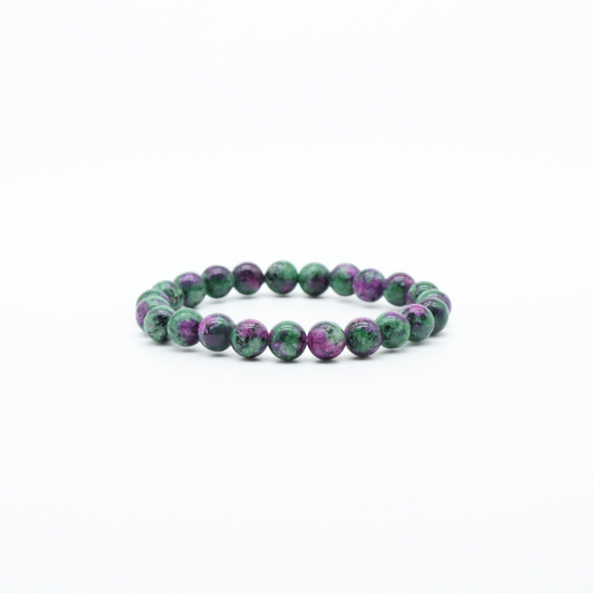 Ruby Zoisite Natural Crystal Bracelet