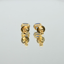 Blue Sapphire Earrings in 18K Yellow Gold
