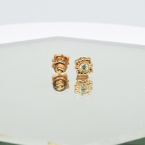 Classic Diamond Earrings in 18K Yellow Gold