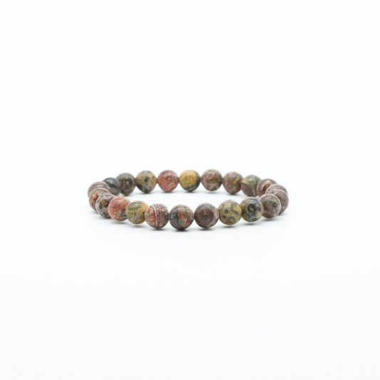 Leopard Skin Jasper Natural Crystal Bracelet