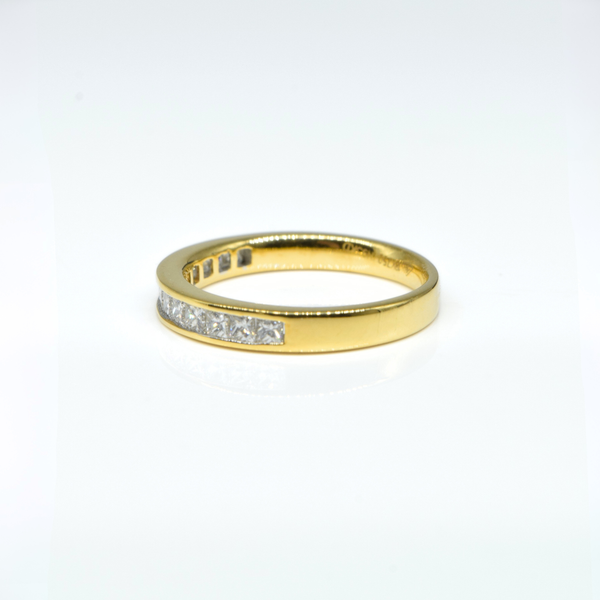 Channel Diamond Ring in 18K Yellow Gold