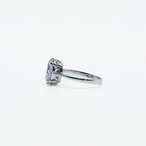 Oval Faceted Ring in 925 Silver