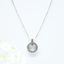 Cubic Zirconia Circle Pendant in 925 Silver