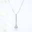 Elegant Zircon Drop Pendant in 925 Silver