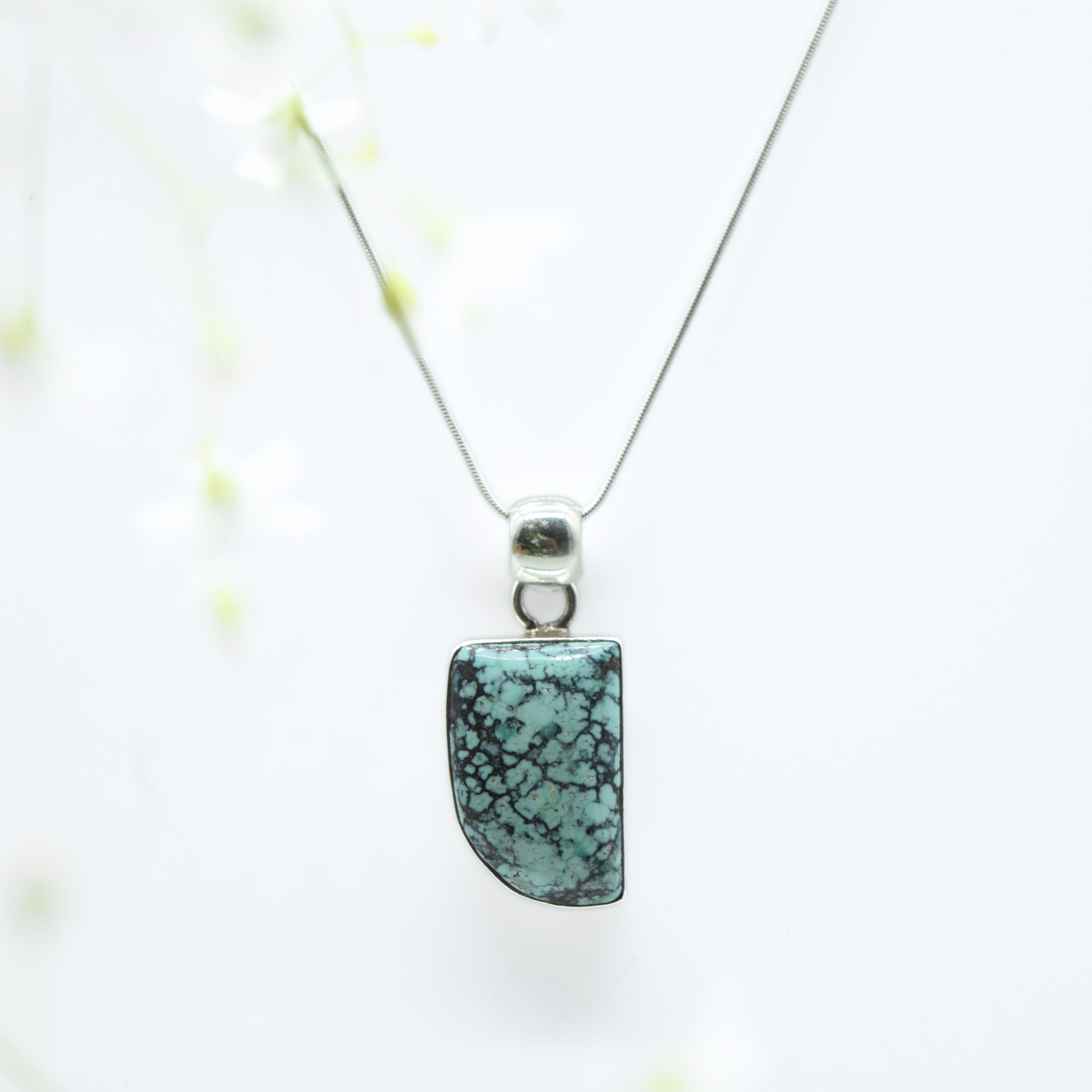 Turquoise Pendant in 925 Silver Main image