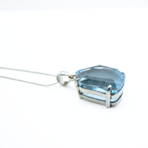 Blue Topaz Pendant in 925 Silver