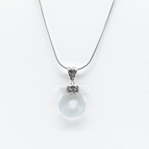 Crystal Quartz Pendant with Filigree Work in 925 Silver