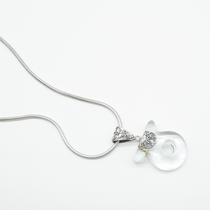 Crystal Quartz Pendant with Filigree Work in 925 Silver