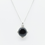 Oval Cabochon Black Onyx Pendant in 925 Silver