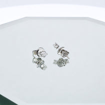 Petite Diamond Earrings in 14K White Gold