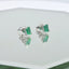 Emerald Earrings in 18K White Gold