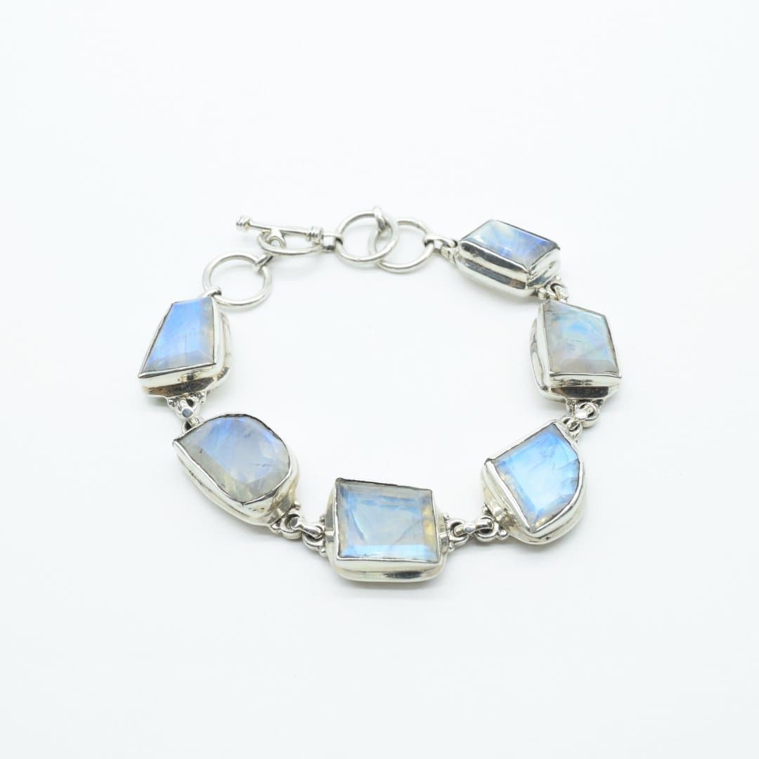 Abstract Moonstone Bracelet in 925 Silver - IAC Galleria