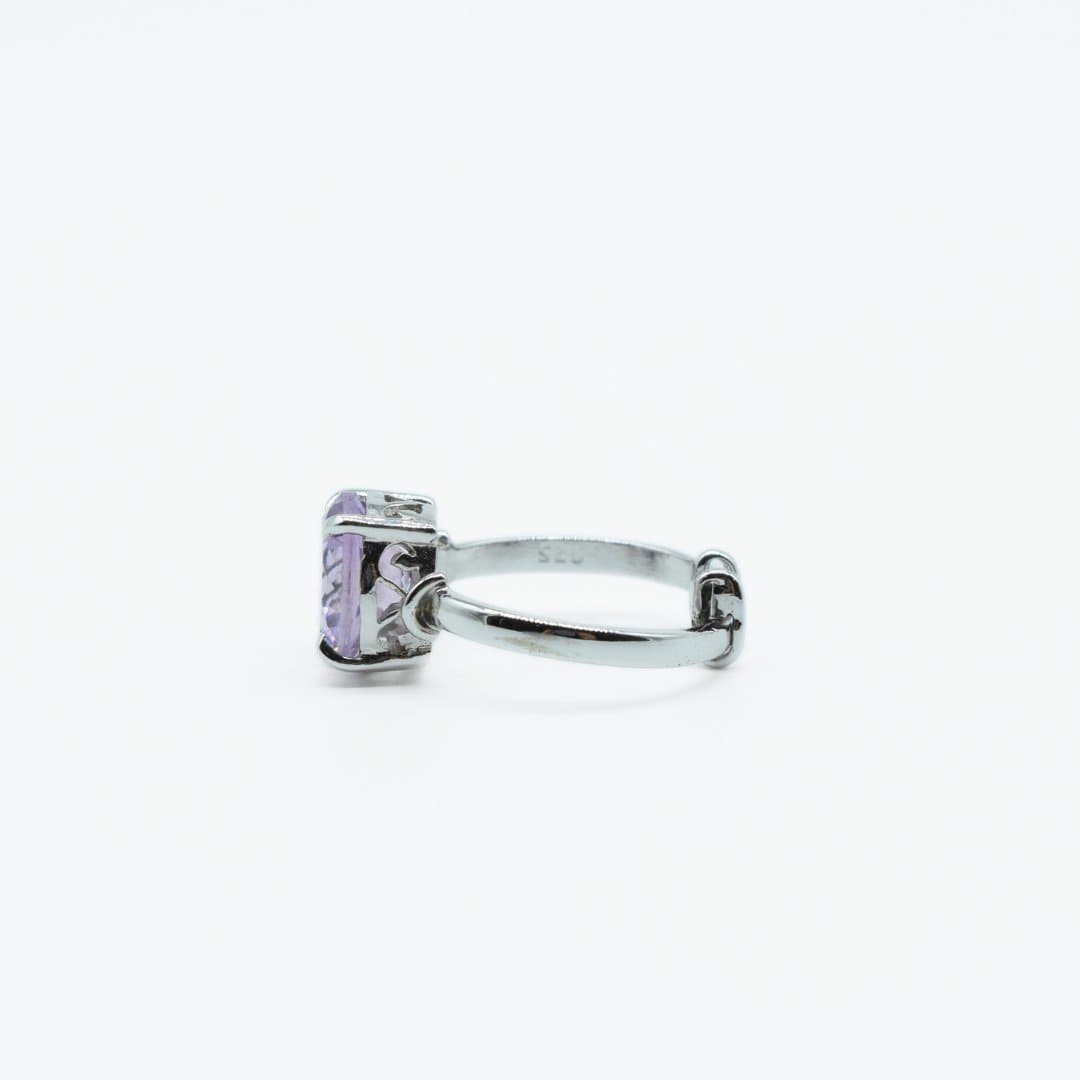 Adjustable Amethyst Ring in 925 Silver - IAC Galleria