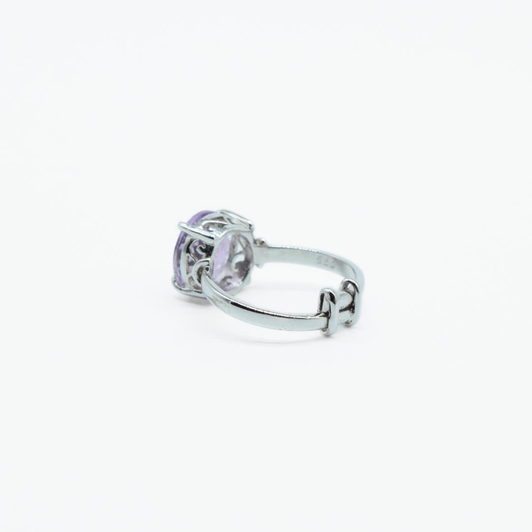 Adjustable Amethyst Ring in 925 Silver - IAC Galleria