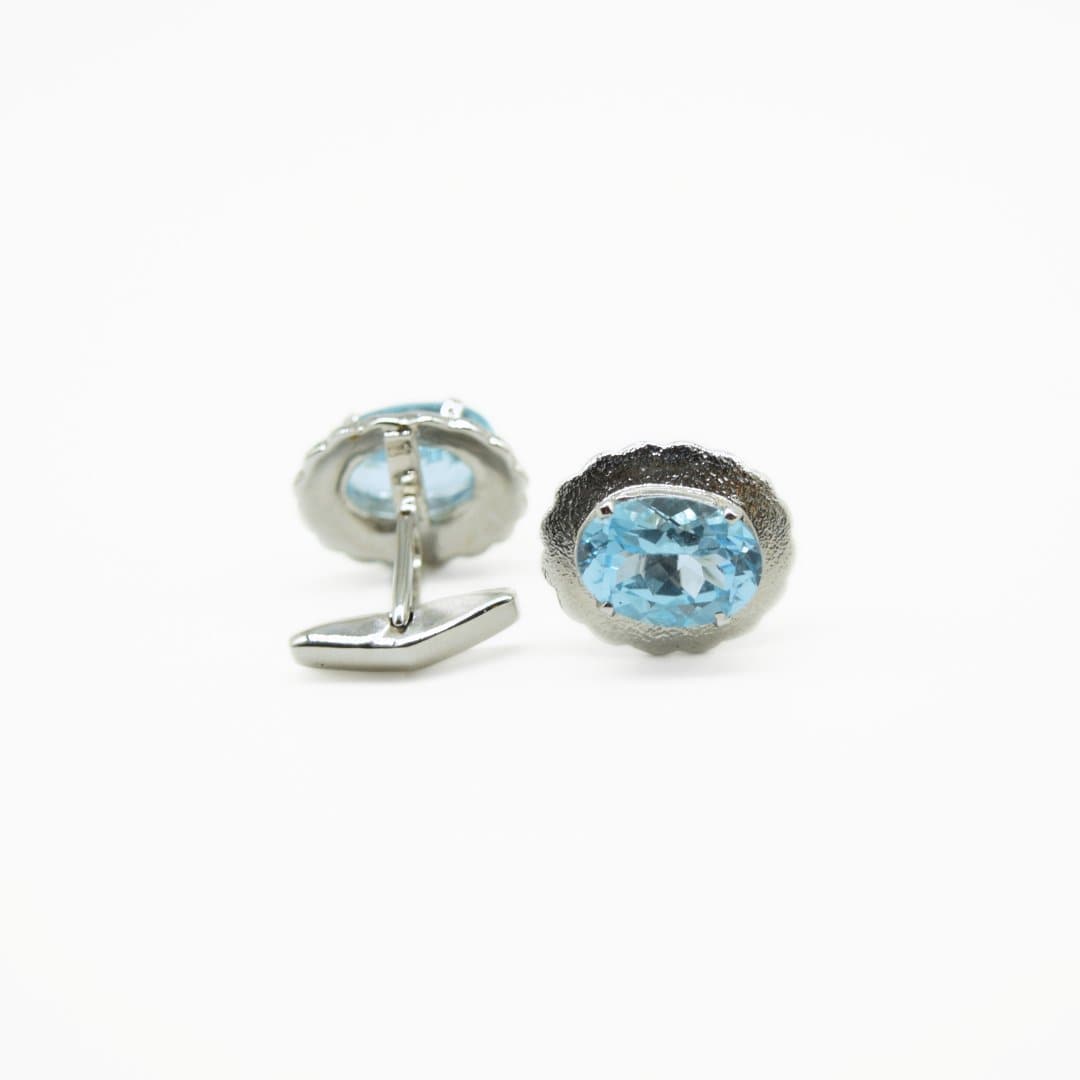 Blue Topaz Cufflinks & Ring Set - IAC Galleria