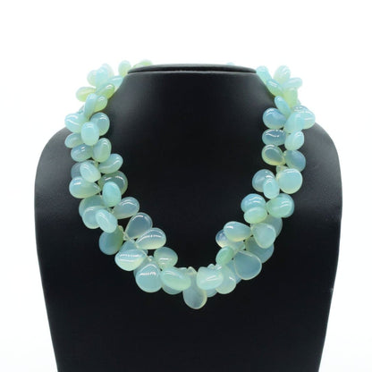 Cabochon Chalcedony Necklace with 925 Silver Clasp - IAC Galleria