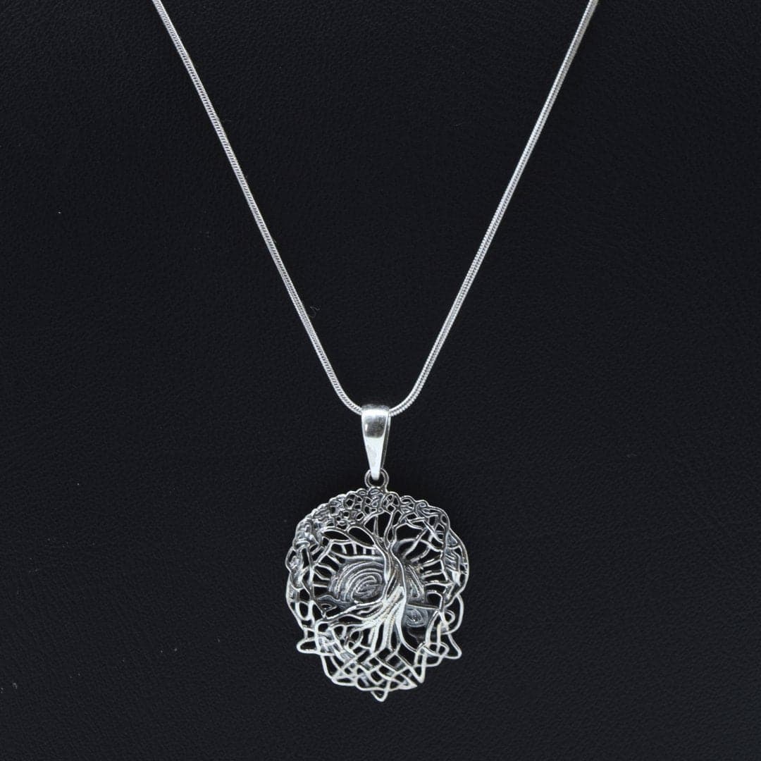 Celtic Tree of Life Pendant in 925 Silver- Without Chain - IAC Galleria