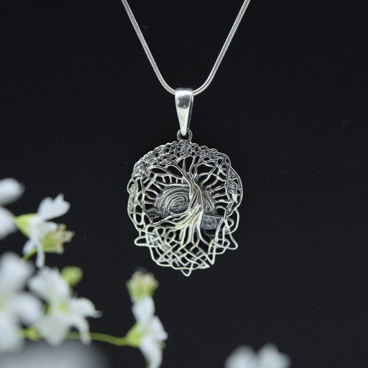 Celtic Tree of Life Pendant in 925 Silver- Without Chain - IAC Galleria