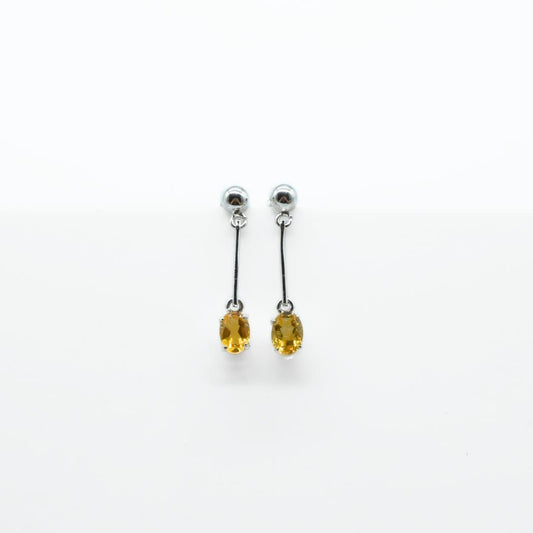 Citrine Drop Dangler Earrings in 925 Silver - IAC Galleria