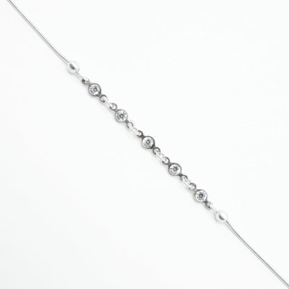 Dainty Zircon Anklets in 925 Silver - IAC Galleria