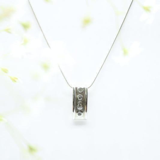 Dainty Zircon Pendant in 925 Silver- Without Chain - IAC Galleria