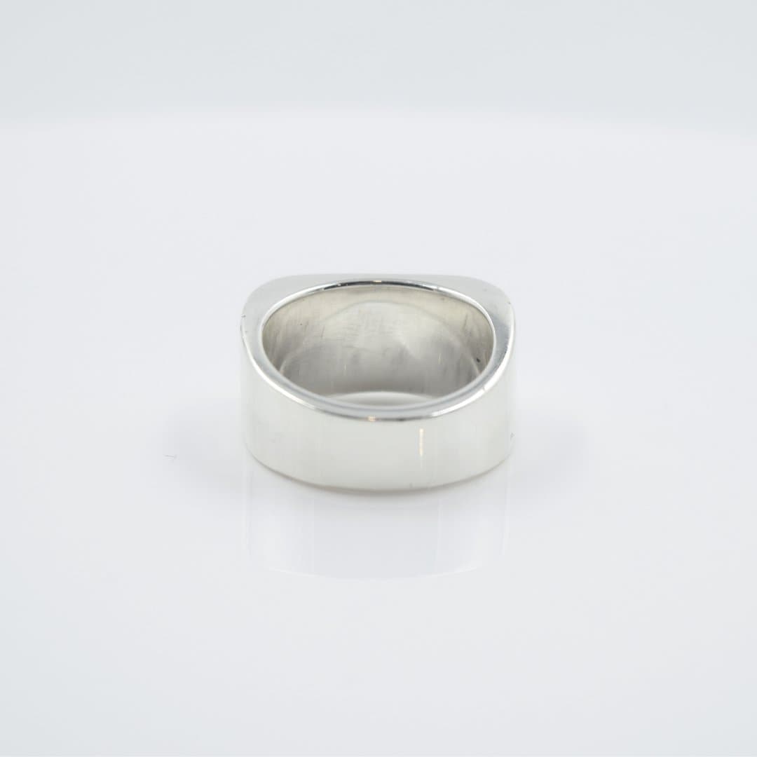 Enamel & Chisel Work Ring in 925 Silver - IAC Galleria