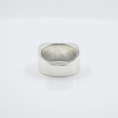 Enamel & Chisel Work Ring in 925 Silver - IAC Galleria